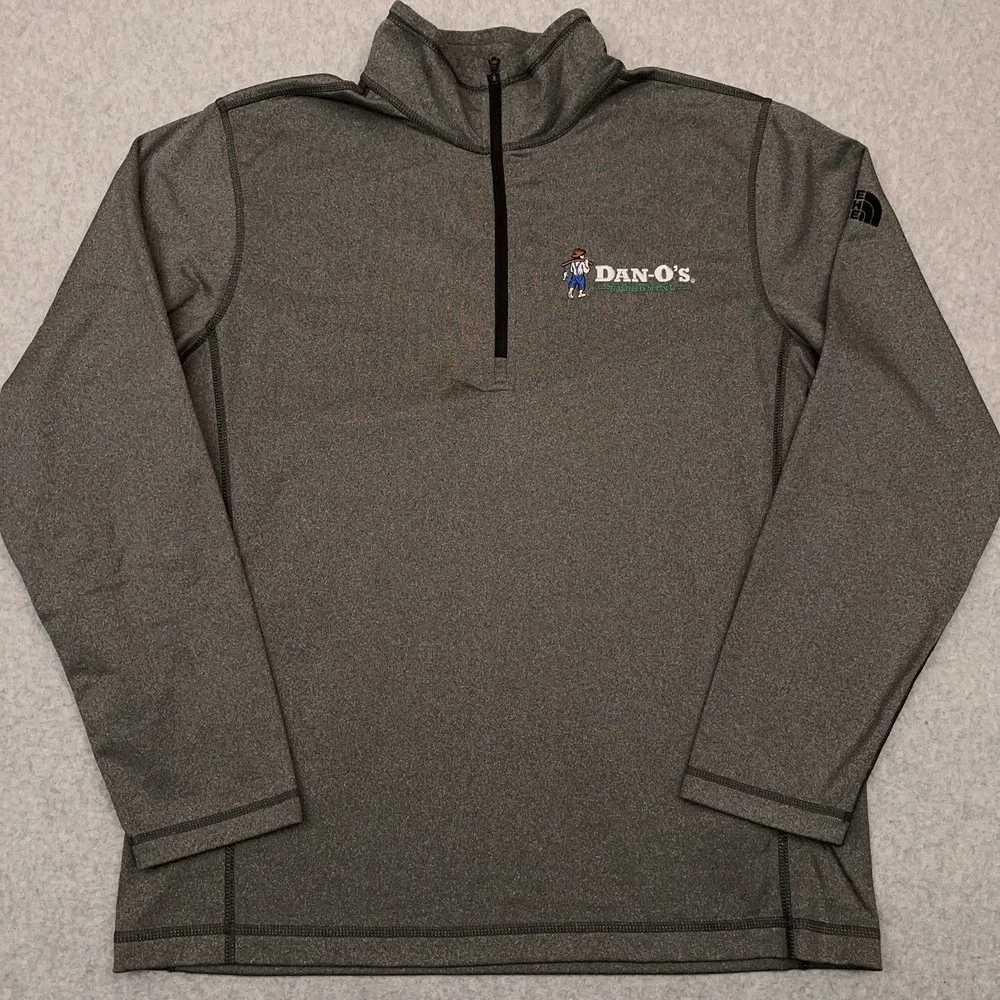 The North Face Tech‎ 1/4 Zip Fleece Men's Large Gray Dan-O's Seasoning